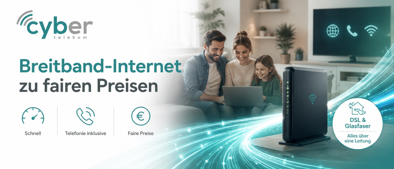 Breitband-Internet zu fairen Preisen – schnell, Telefonie inklusive, faire Preise