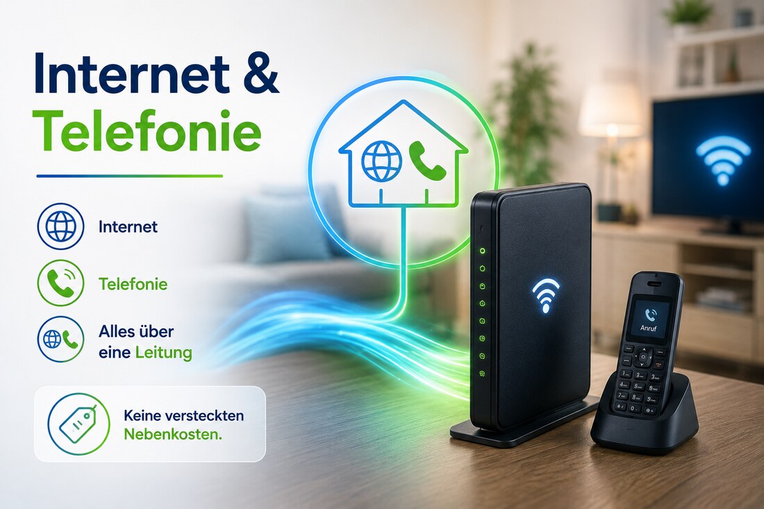 Internet & Telefonie – alles über eine Leitung, ohne versteckte Nebenkosten