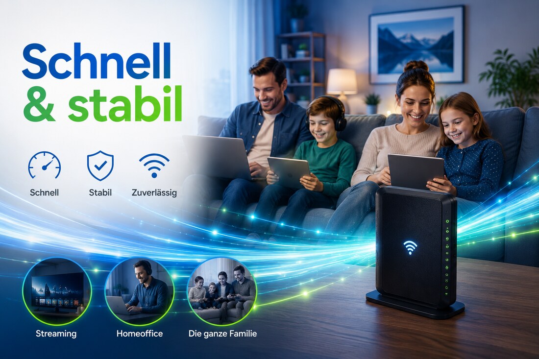 Schnell & stabil – Breitband über DSL oder Glasfaser für Streaming, Homeoffice und die ganze Familie
